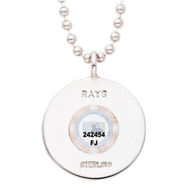 RAYS GAME USED BASEBALL PENDANT NECKLACE - The Bay Republic | Team Store of the Tampa Bay Rays & Rowdies