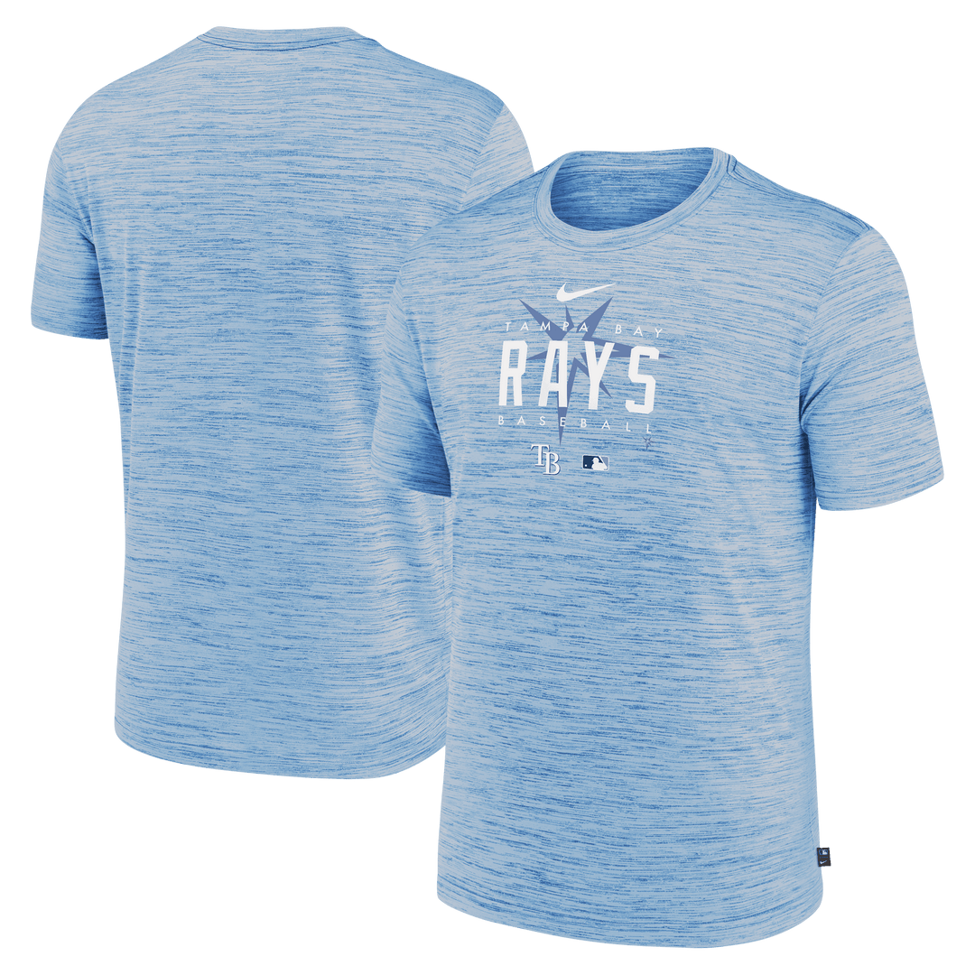 RAYS MEN'S LIGHT BLUE NIKE DRI FIT AUTHENTIC COLLECTION VELOCITY PRACTICE T-SHIRT - The Bay Republic | Team Store of the Tampa Bay Rays & Rowdies