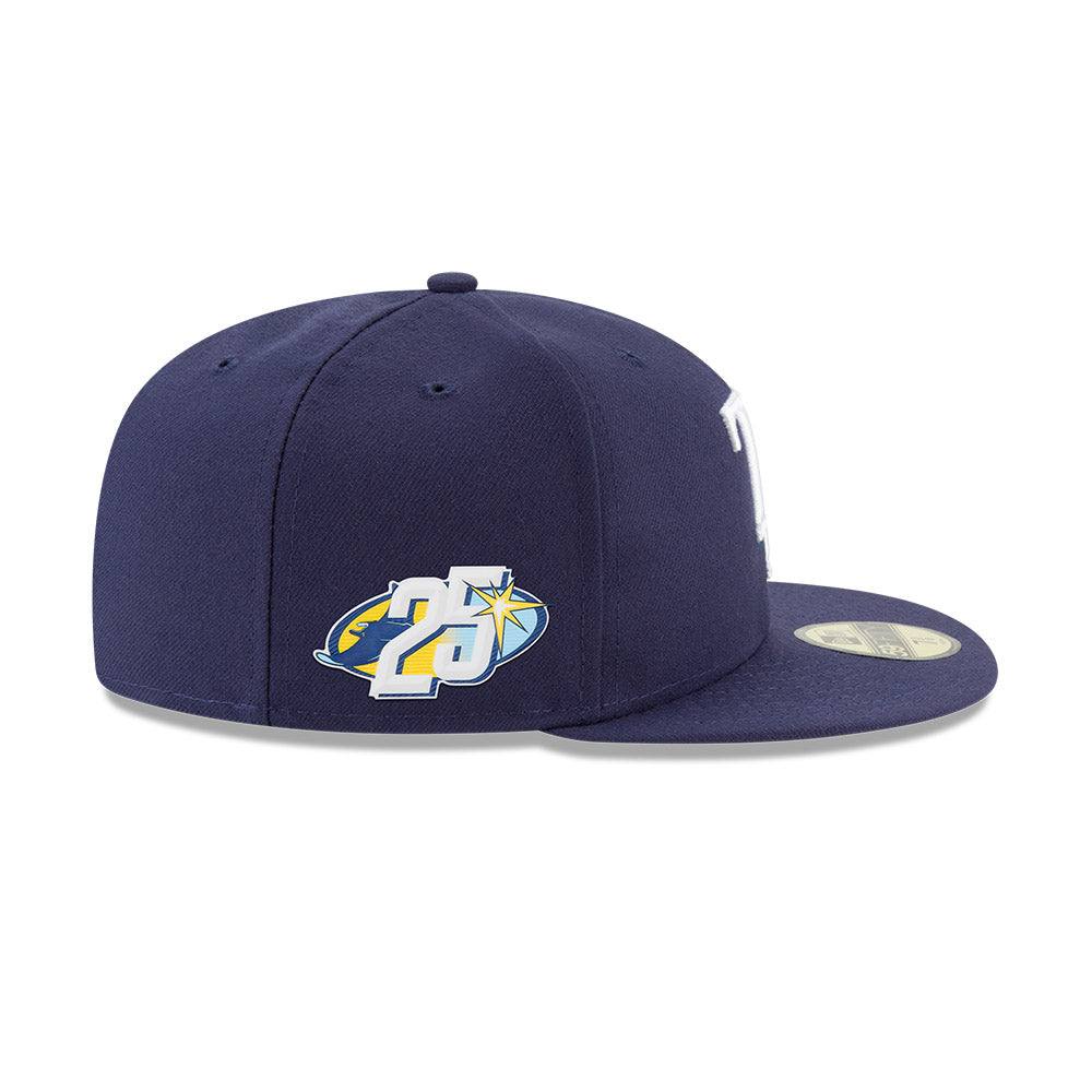 RAYS NAVY 25TH ANNIVERSARY TB 5950 NEW ERA FITTED CAP - The Bay Republic | Team Store of the Tampa Bay Rays & Rowdies