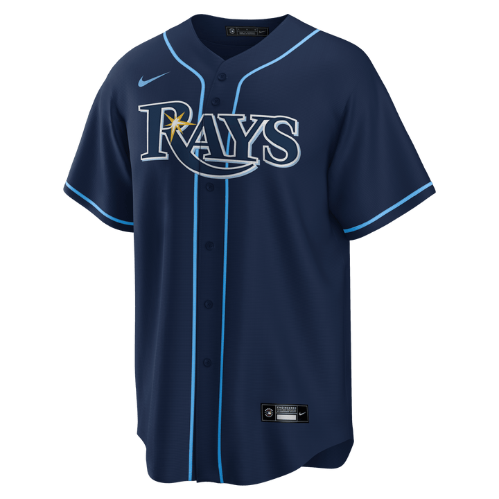 RAYS NAVY REPLICA MENS JERSEY-ALTERNATE - The Bay Republic | Team Store of the Tampa Bay Rays & Rowdies