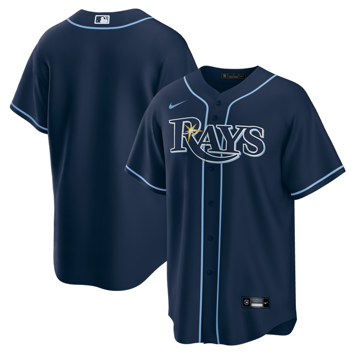 RAYS NAVY REPLICA MENS JERSEY-ALTERNATE - The Bay Republic | Team Store of the Tampa Bay Rays & Rowdies