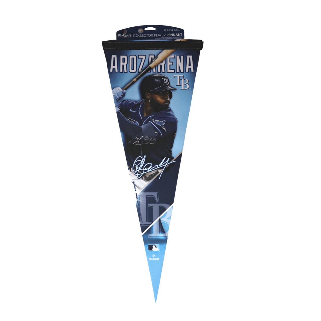 RAYS RANDY AROZARENA COLLECTOR PLAYER PENNANT - The Bay Republic | Team Store of the Tampa Bay Rays & Rowdies