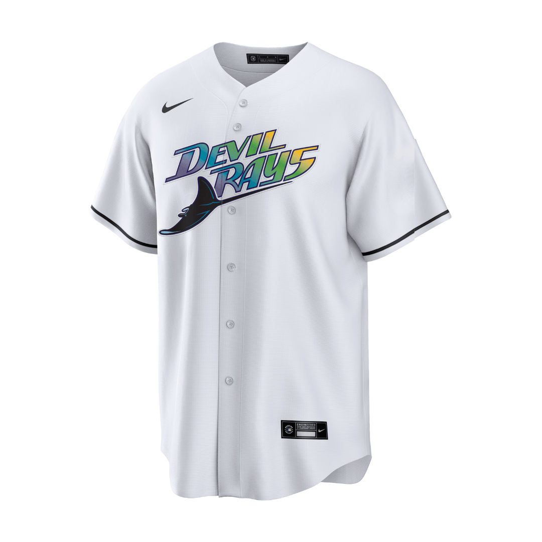 RAYS WHITE YOUTH DEVIL RAYS REPLICA NIKE JERSEY - The Bay Republic | Team Store of the Tampa Bay Rays & Rowdies