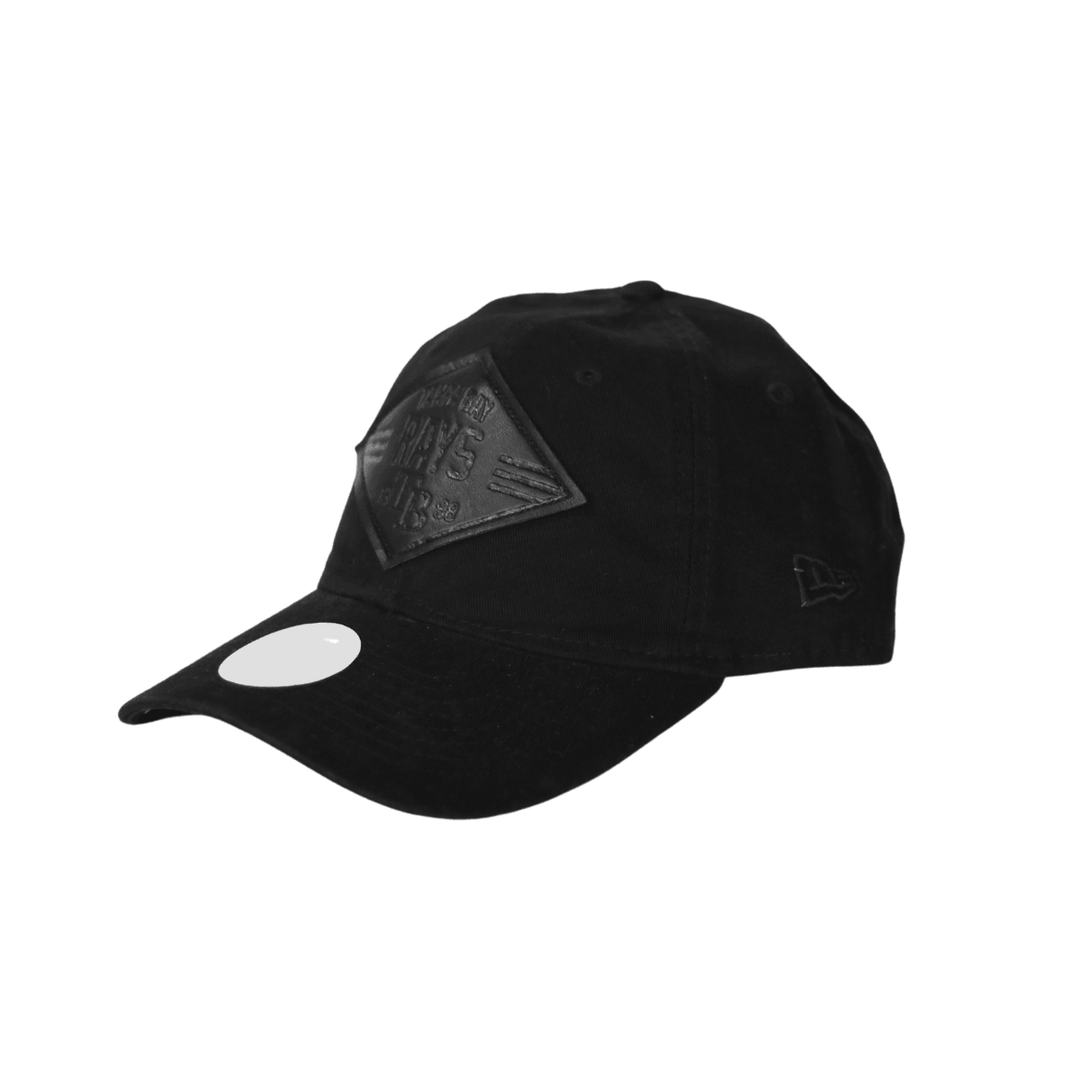RAYS WOMEN'S BLACK ON BLACK PATCH NEW ERA 9TWENTY ADJUSTABLE CAP - The Bay Republic | Team Store of the Tampa Bay Rays & Rowdies