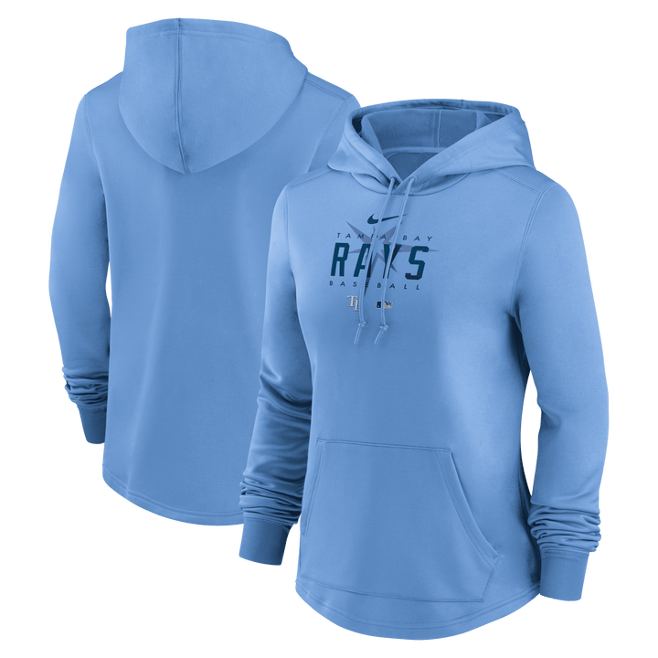 RAYS WOMEN'S COLUMBIA BLUE NIKE PREGAME PERFORMANCE HOODIE - The Bay Republic | Team Store of the Tampa Bay Rays & Rowdies
