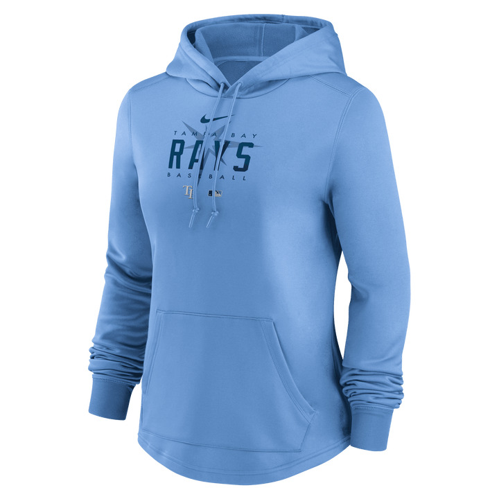RAYS WOMEN'S COLUMBIA BLUE NIKE PREGAME PERFORMANCE HOODIE - The Bay Republic | Team Store of the Tampa Bay Rays & Rowdies