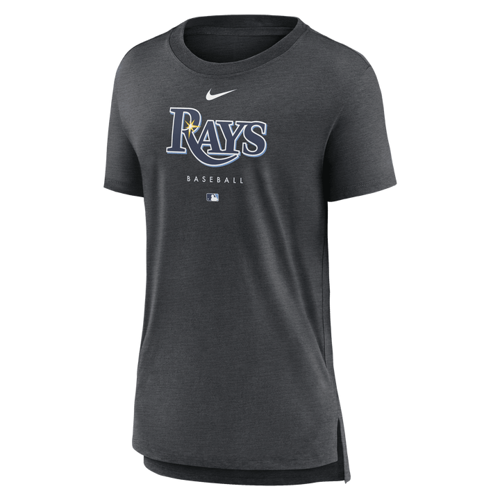 RAYS WOMEN'S GREY NIKE RAYS BASEBALL T-SHIRT - The Bay Republic | Team Store of the Tampa Bay Rays & Rowdies