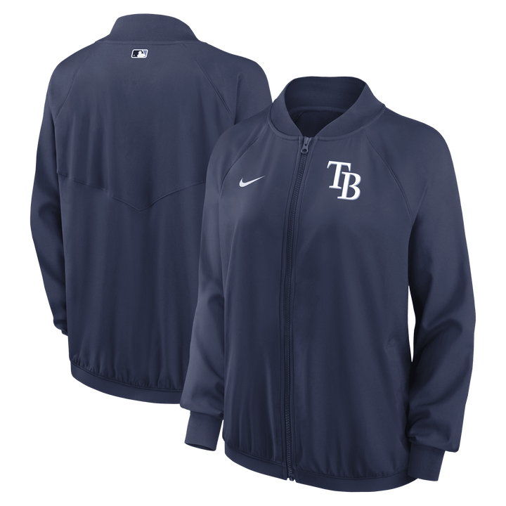 RAYS WOMEN'S NAVY NIKE AUTHENTIC COLLECTION PERFORMANCE FULL ZIP JACKET - The Bay Republic | Team Store of the Tampa Bay Rays & Rowdies