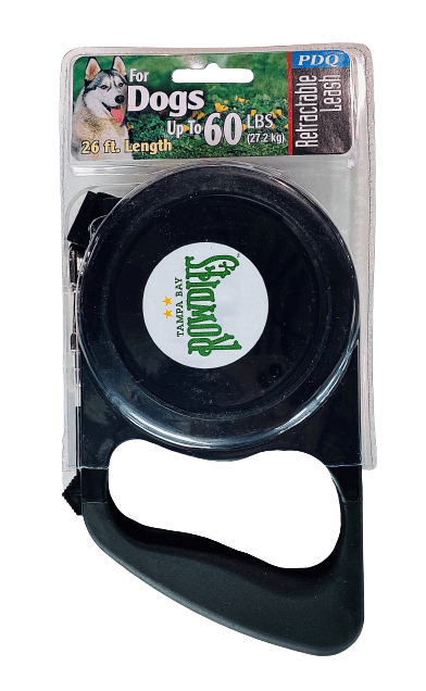 ROWDIES BLACK RETRACTABLE DOG LEASH - The Bay Republic | Team Store of the Tampa Bay Rays & Rowdies
