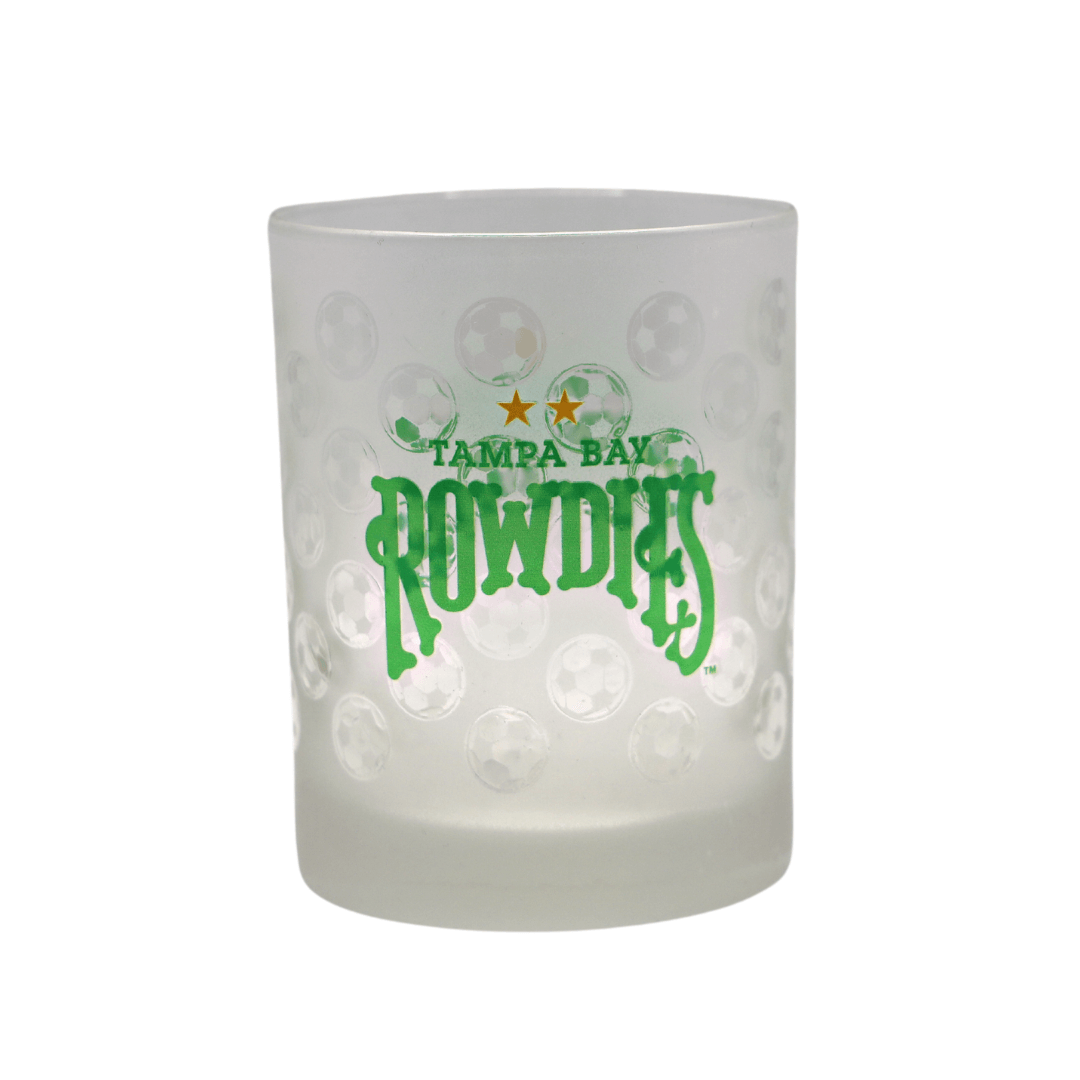 ROWDIES FROSTED SOCCER BALL GLASS - The Bay Republic | Team Store of the Tampa Bay Rays & Rowdies