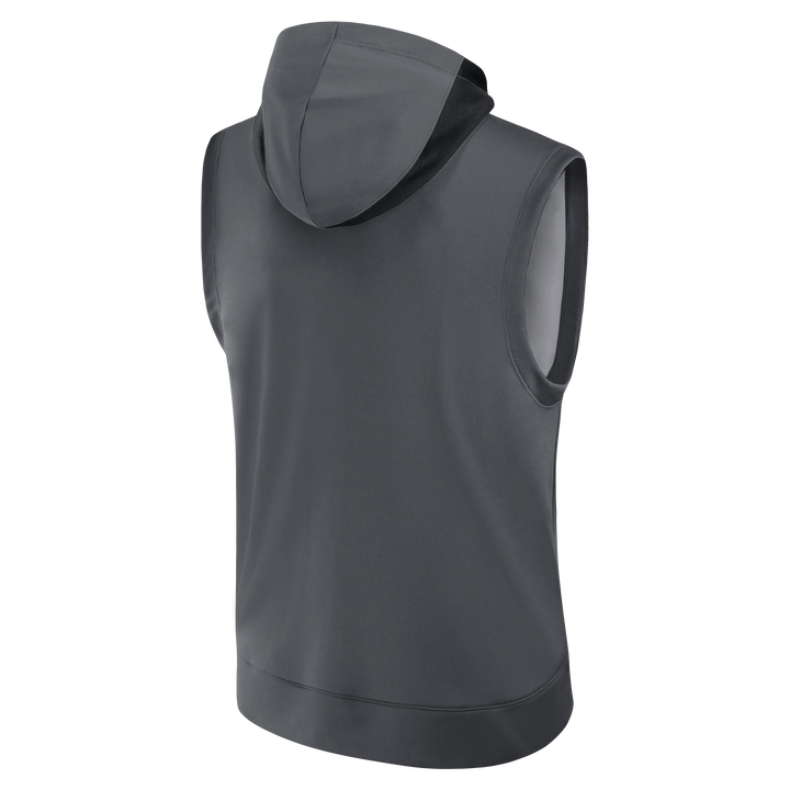 Rays Men's Nike 2025 Charcoal Grey CC Tampa Bay Authentic Collection Sleeveless Hoodie