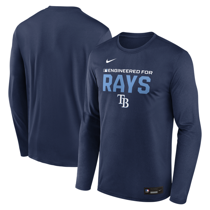 Rays Men's Nike 2026 Navy TB Authentic Collection Engineered Dri-Fit Long Sleeve T-Shirt