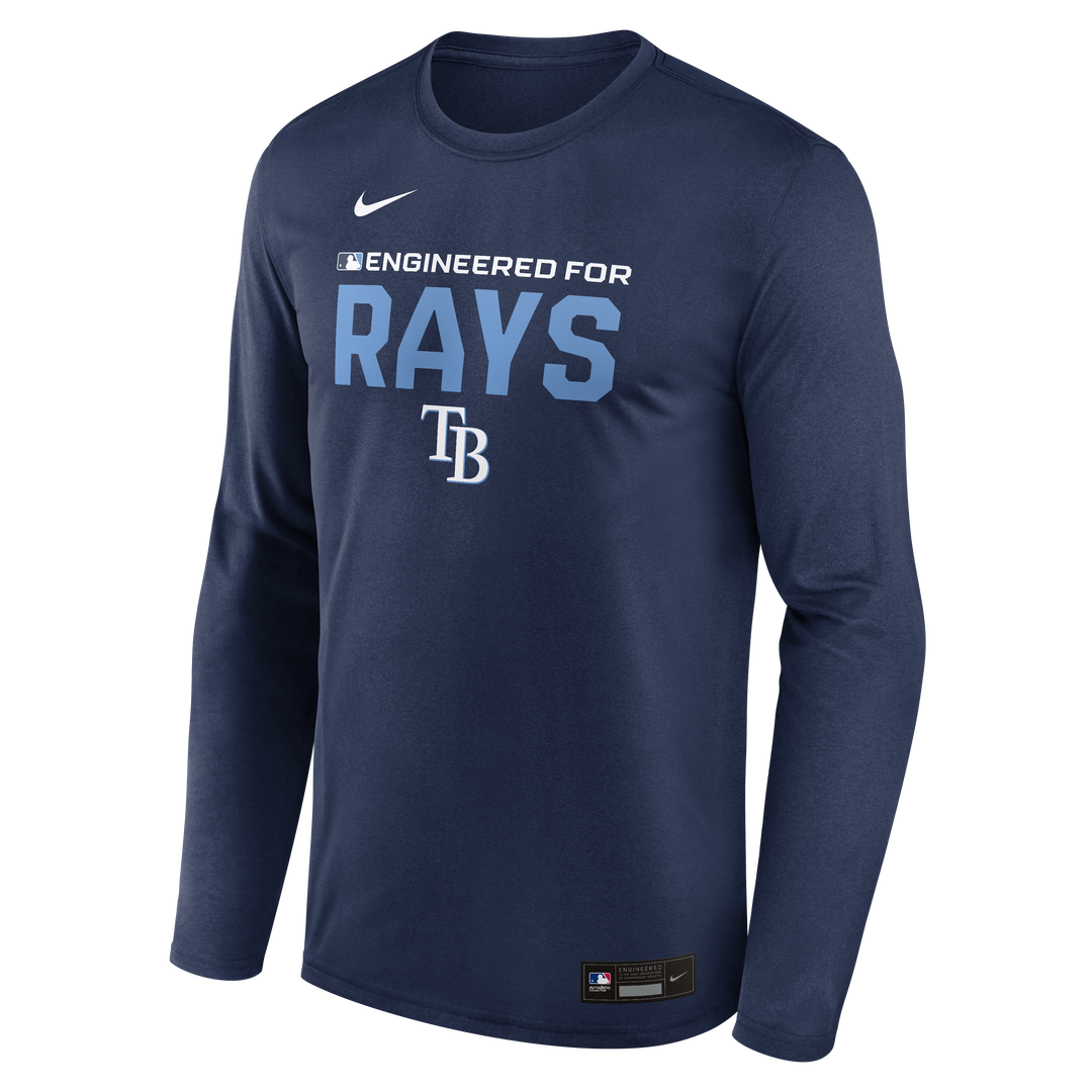 Rays Men's Nike 2026 Navy TB Authentic Collection Engineered Dri-Fit Long Sleeve T-Shirt