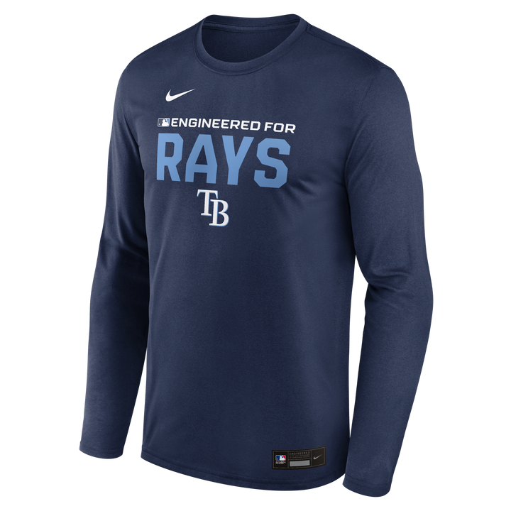 Rays Men's Nike 2026 Navy TB Authentic Collection Engineered Dri-Fit Long Sleeve T-Shirt