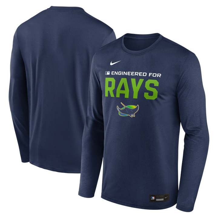 Rays Men's Nike 2026 Navy Alt Authentic Collection Engineered Dri-Fit Long Sleeve T-Shirt
