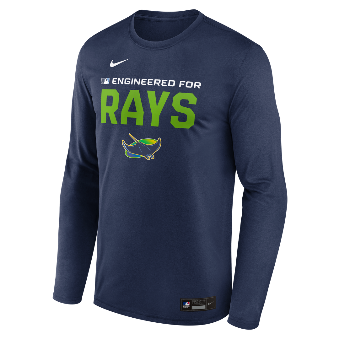 Rays Men's Nike 2026 Navy Alt Authentic Collection Engineered Dri-Fit Long Sleeve T-Shirt