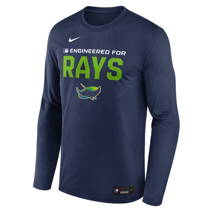 Rays Men's Nike 2026 Navy Alt Authentic Collection Engineered Dri-Fit Long Sleeve T-Shirt