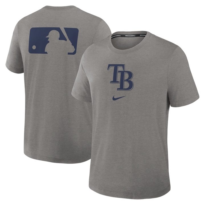 Rays Men's Nike 2025 Grey Authentic Collection Early Work TB Batterman T-Shirt