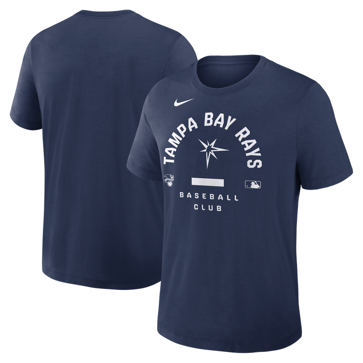 Rays Men's Nike 2026 Navy Authentic Collection Early Work Burst T-Shirt