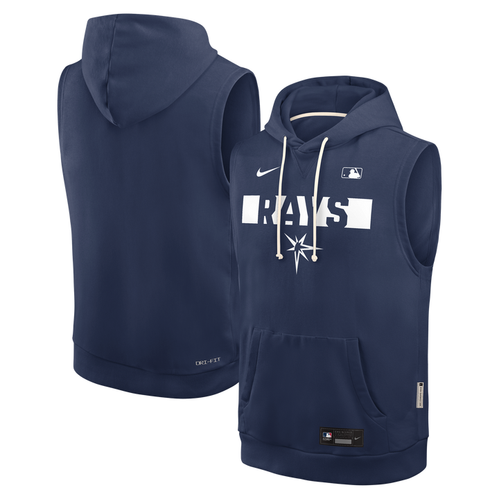 Rays Men's Nike 2026 Navy Burst Authentic Collection Sleeveless Hoodie
