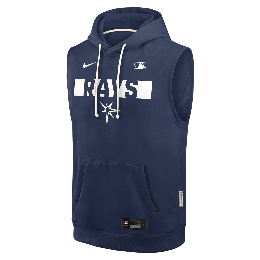 Rays Men's Nike 2026 Navy Burst Authentic Collection Sleeveless Hoodie