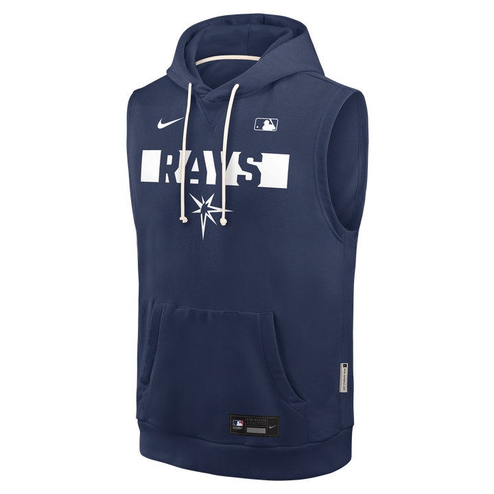 Rays Men's Nike 2026 Navy Burst Authentic Collection Sleeveless Hoodie