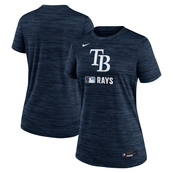 Rays Women's Nike 2025 Navy Authentic Collection TB Velocity T-Shirt