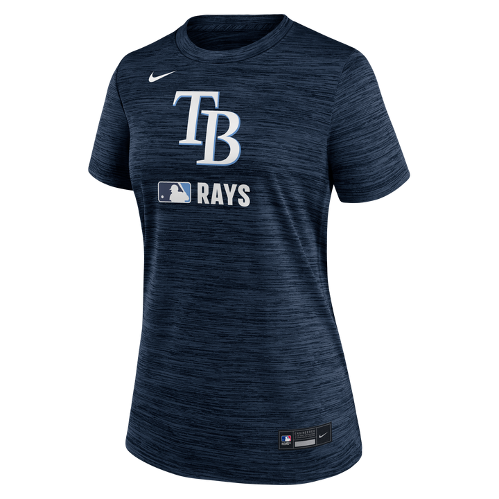 Rays Women's Nike 2025 Navy Authentic Collection TB Velocity T-Shirt