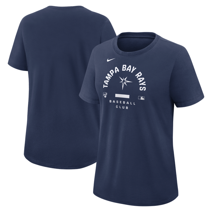Rays Women's Nike 2026 Navy Authentic Collection Early Work Burst T-Shirt