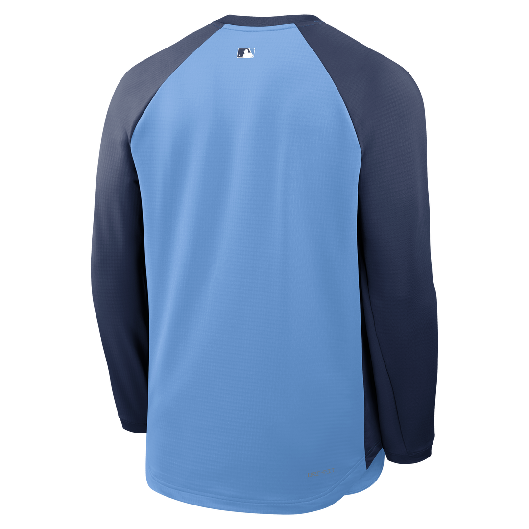 Rays Men's Nike Light Blue 2026 Authentic Collection Burst Crew Long Sleeve T-Shirt