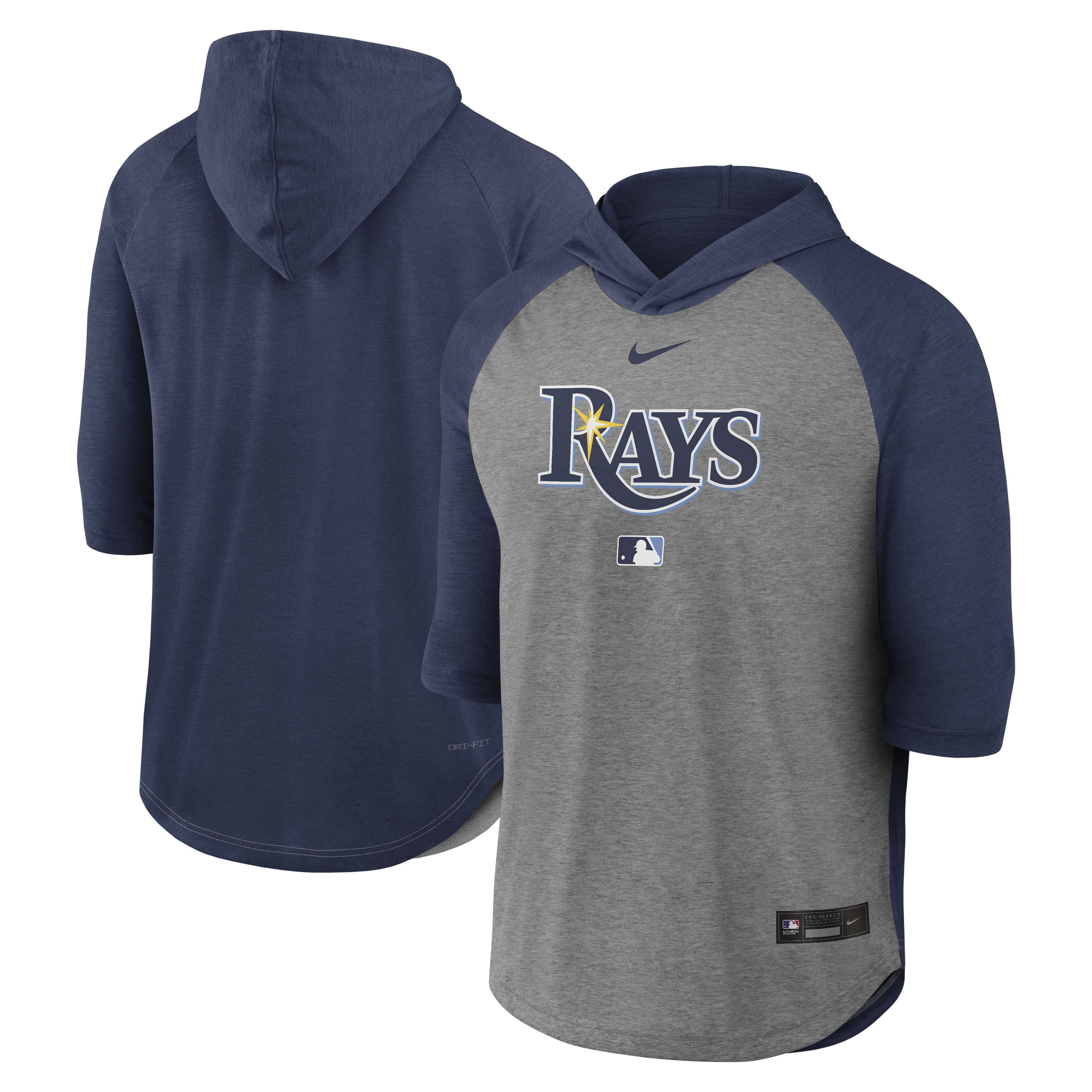 Rays Men's Nike Raglan Wordmark 3/4-Sleeve Hooded T-Shirt | The Bay ...