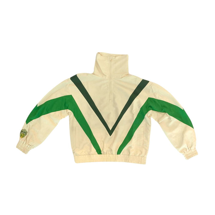 Rowdies TEREZ Cream Ripstop Chevron Quarter Zip Jacket