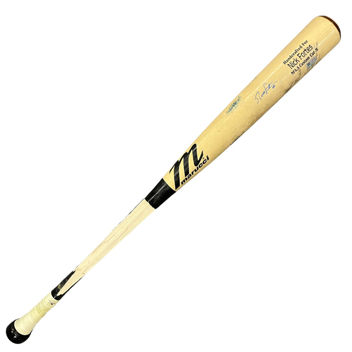 Rays Nick Fortes Game Used Autographed Broken Bat