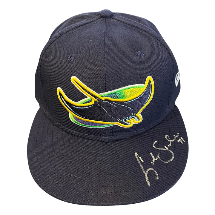 Rays Cole Sulser Team Issued Authentic Devil Rays Autographed Hat