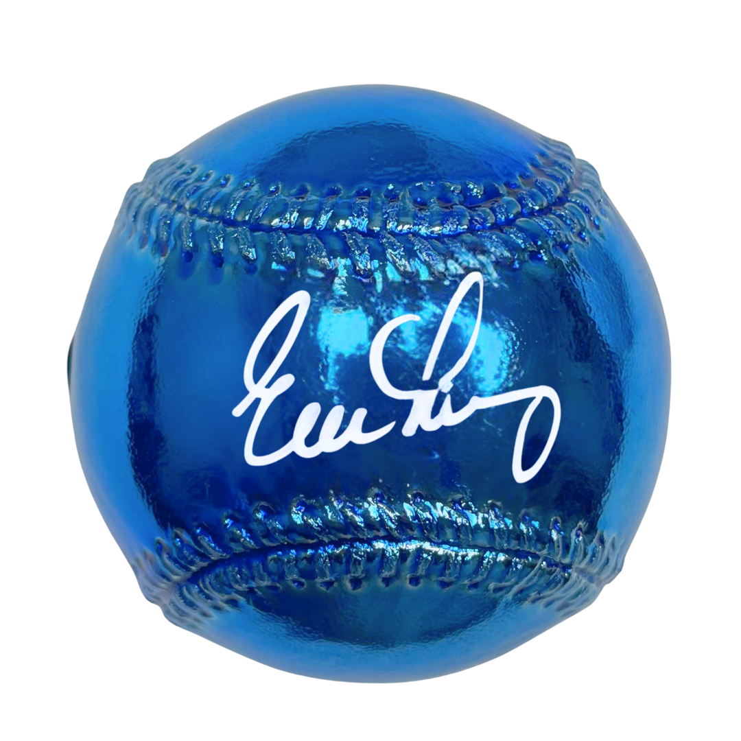 Rays Evan Longoria Light Blue Chrome Autographed Baseball