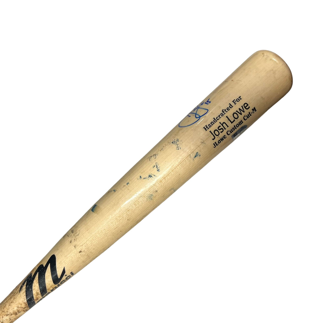 Rays Josh Lowe Game Used Autographed Broken Bat