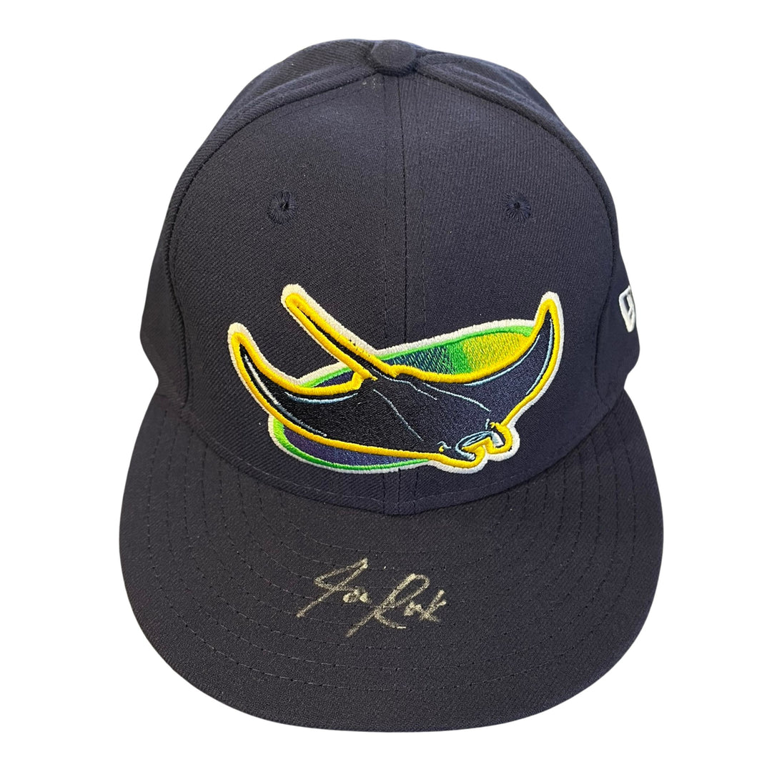 Rays Joe Rock Team Issued Authentic Devil Rays Autographed Hat