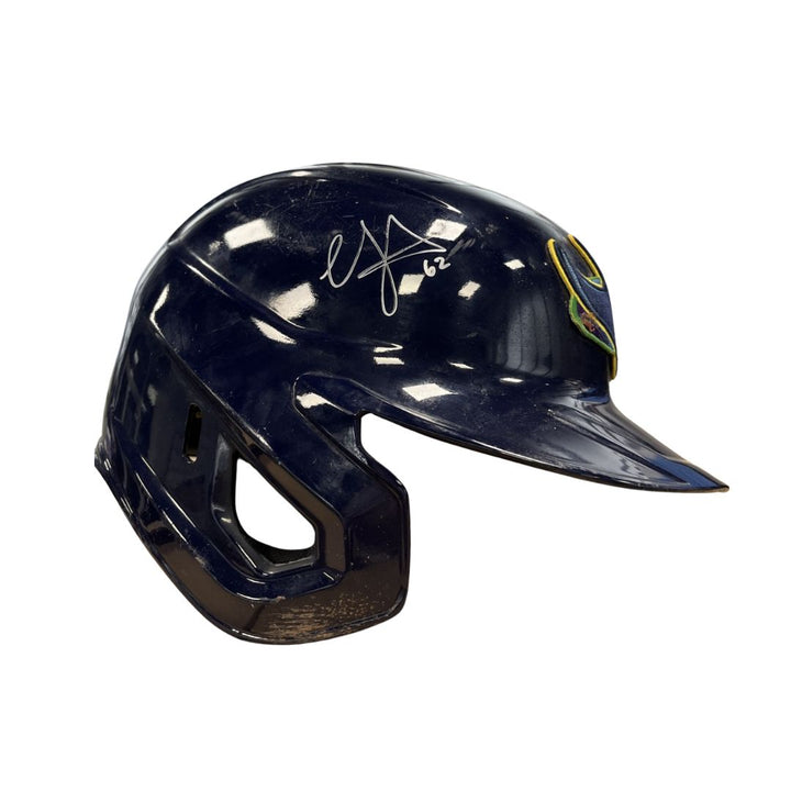 Rays Jonathan Aranda Game-Used Autographed Devil Rays Batting Helmet