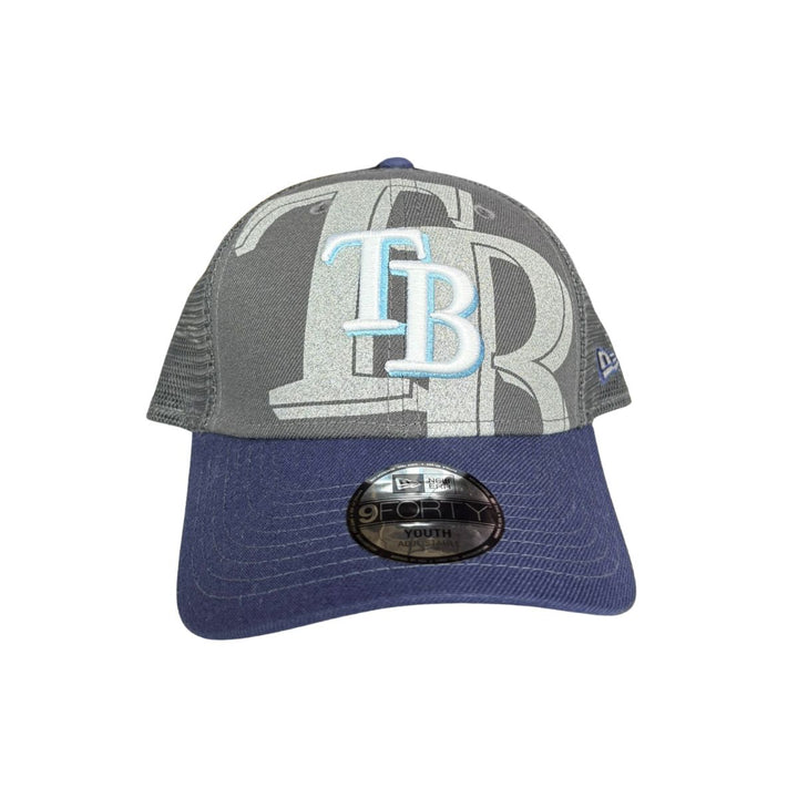 Rays Youth New Era 9Forty Grey Reflect TB Snapback Adjustable Hat