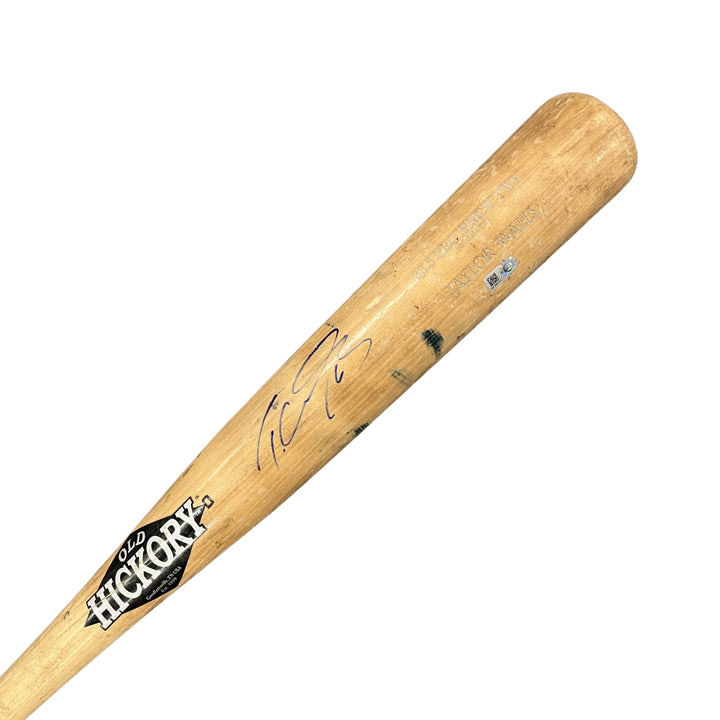 Rays Taylor Walls Game Used Autographed Broken Bat