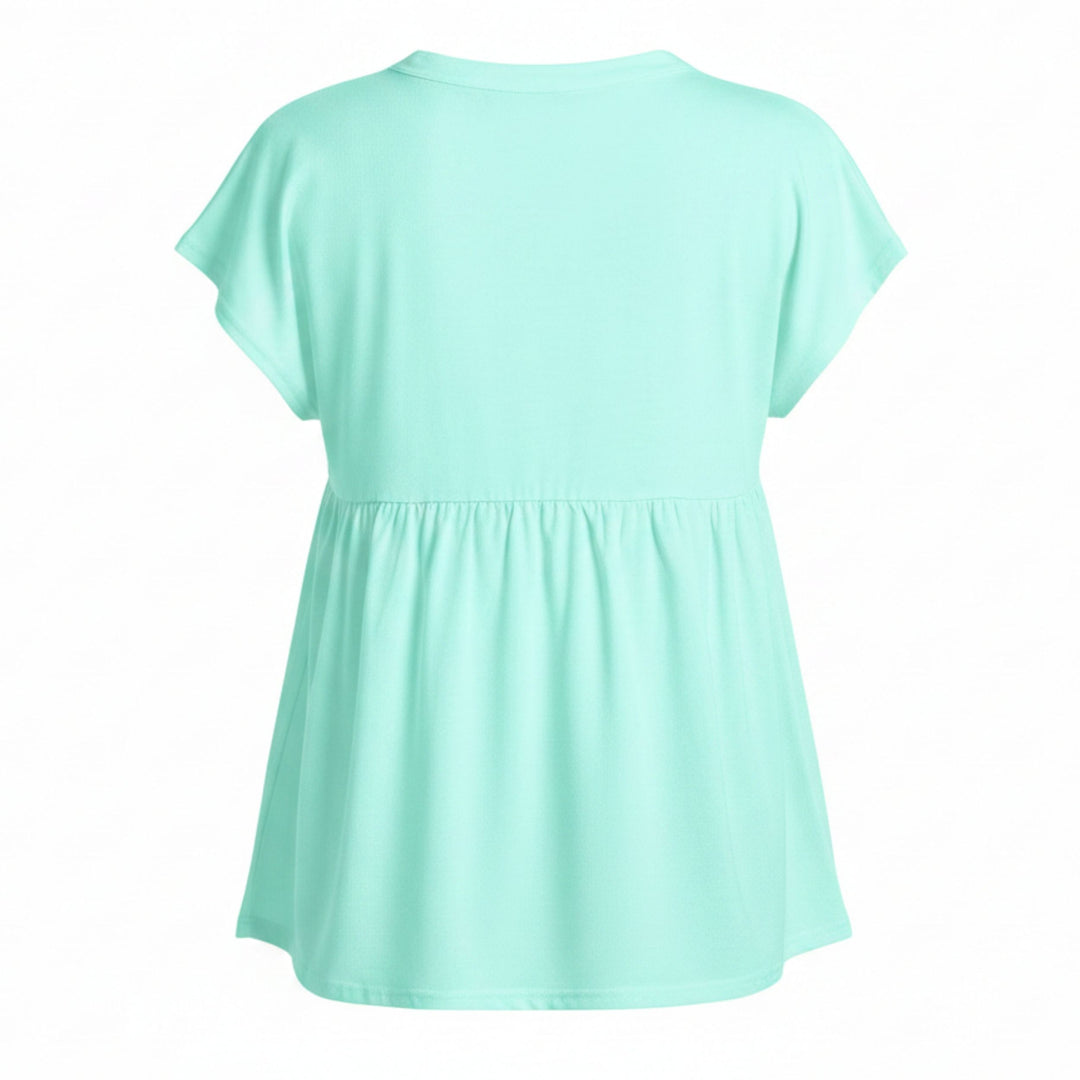 Rays Women's Margaritaville Seafoam TB Split V-Neck Blouse