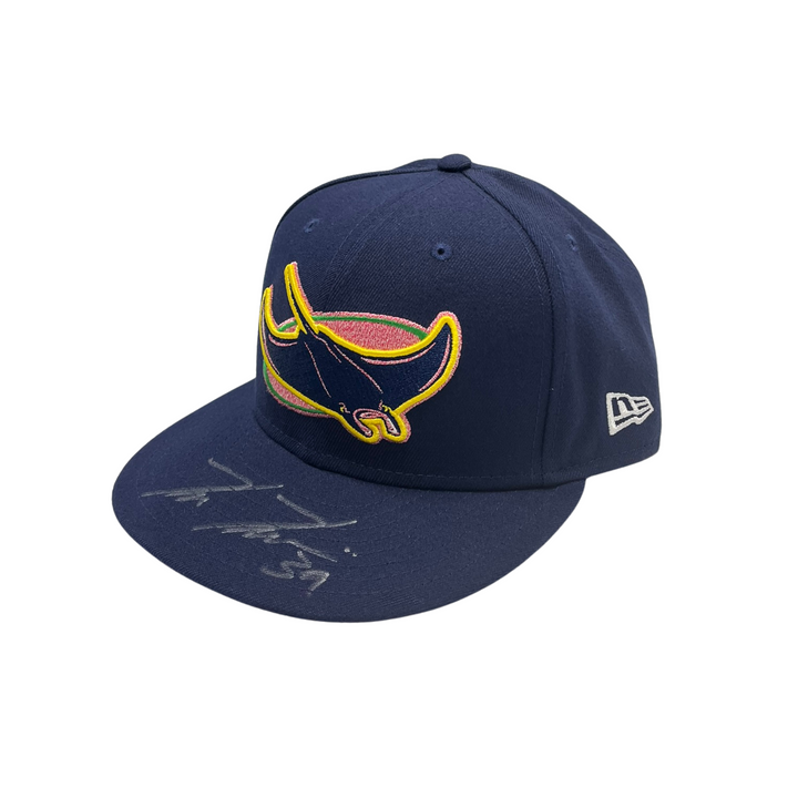 Rays Kevin Kiermaier Game Used Authentic Autographed Mother's Day Hat