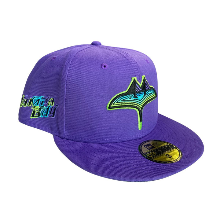 Rays New Era Purple City Connect Skyray Tampa Flames 59Fifty Fitted Hat