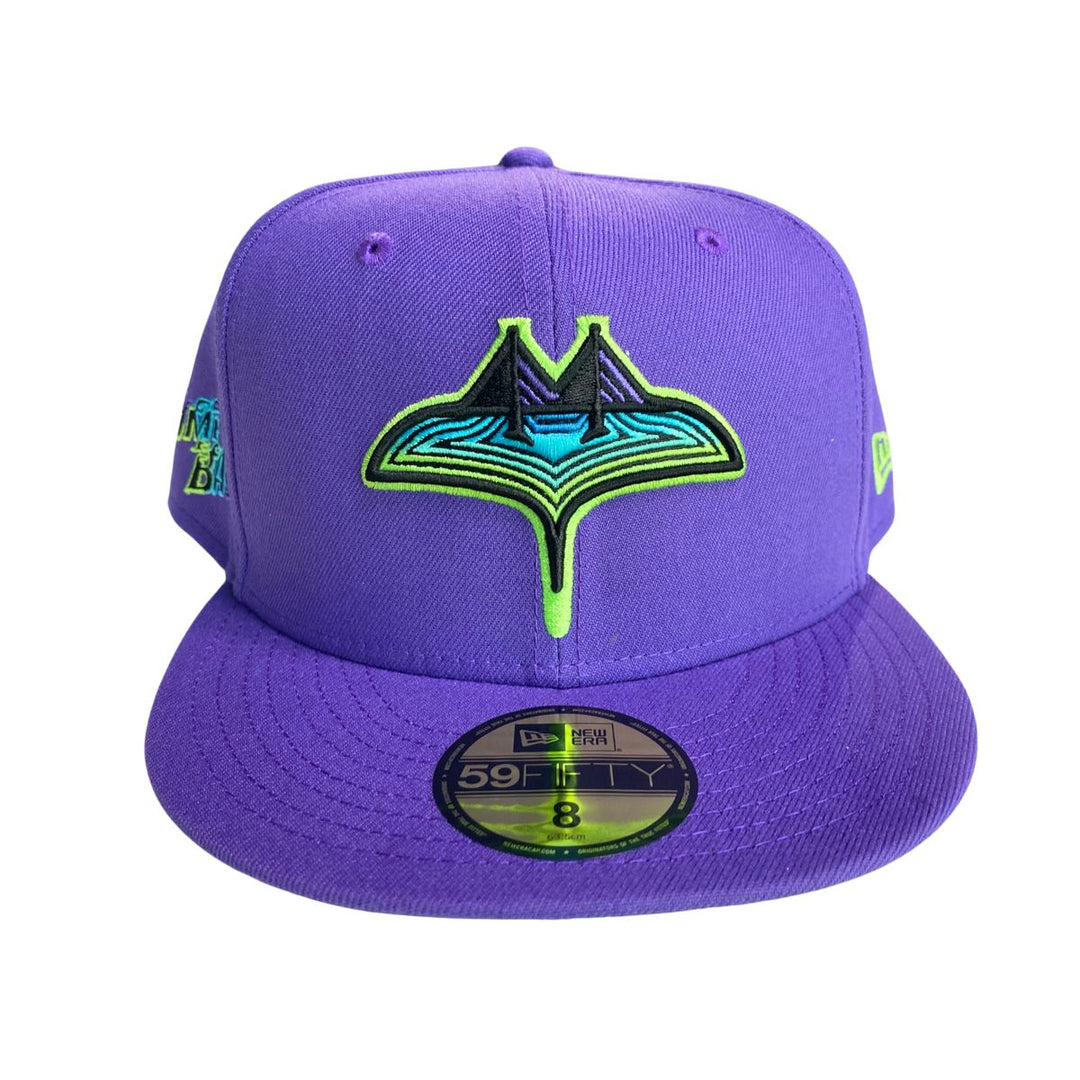 Rays New Era Purple City Connect Skyray Tampa Flames 59Fifty Fitted Hat