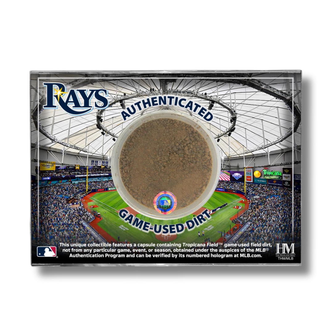 Rays Tropicana Field Authentic Game-Used Field Dirt Acrylic Magnet