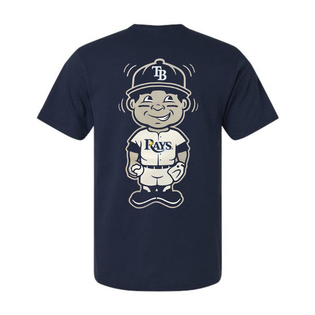 Rays Youth Baseballism Navy Bobblehead T-Shirt