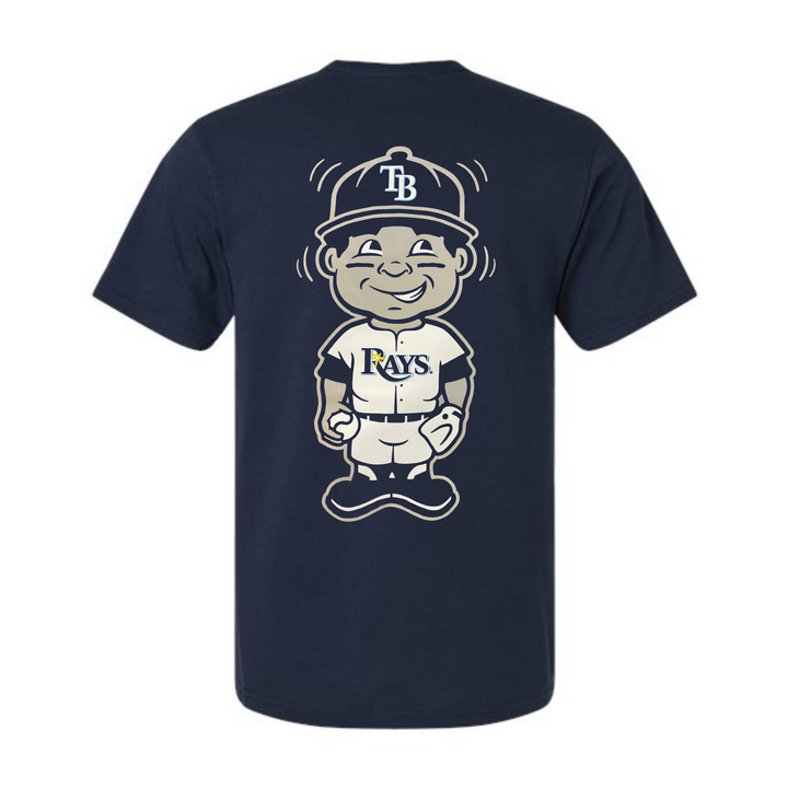 Rays Youth Baseballism Navy Bobblehead T-Shirt