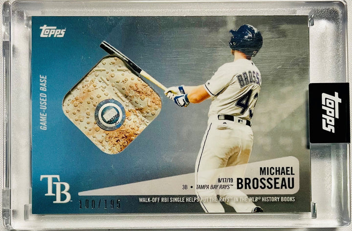 Rays Mike Brosseau Topps Baseball Relic Card (/195)