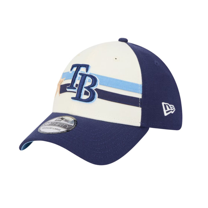 Rays New Era Cream Blue 2024 All Star 39Thirty Flex Fit Hat