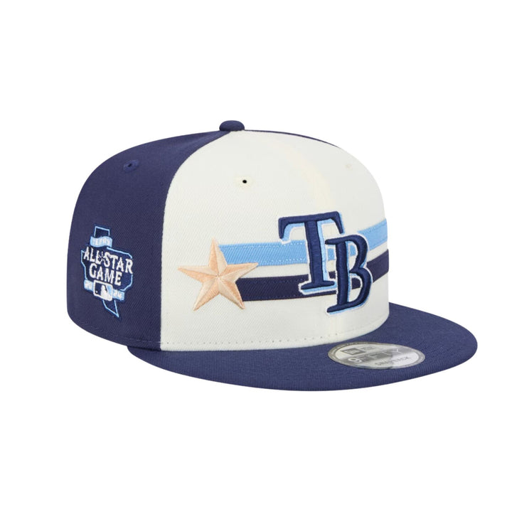 Rays New Era Cream Blue Workout All Star 9Fifty Snapback Adjustable Hat